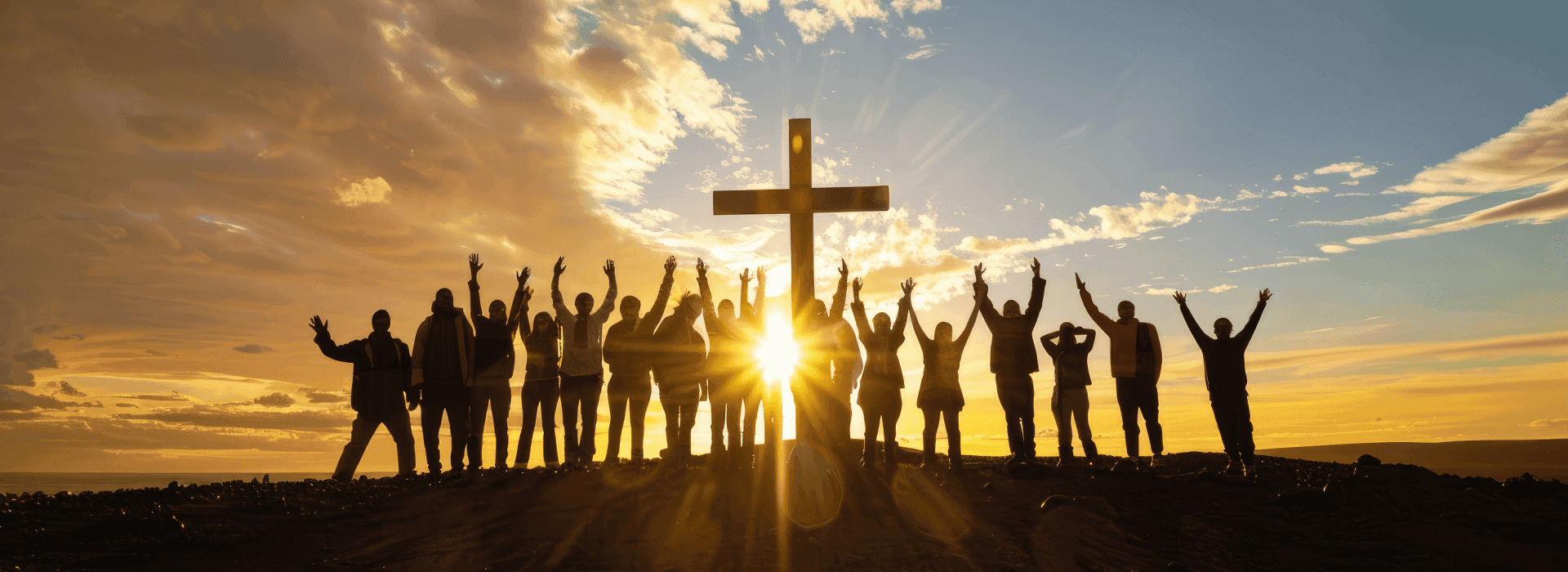 Group of people on a hill